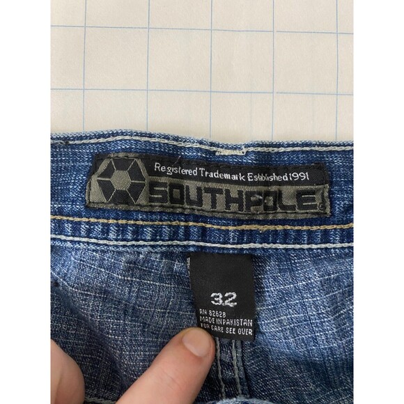 Y2K Men's 32 X 33 Jeans South Pole Blue Straight Relaxed 5 Pocket Vintage 1998 - Picture 2 of 11